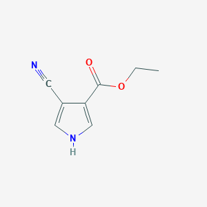 molecular formula C8H8N2O2 B2457663 ethyl 4-cyano-1H-pyrrole-3-carboxylate CAS No. 156422-76-3