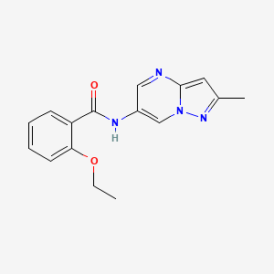 molecular formula C16H16N4O2 B2457666 2-ethoxy-N-(2-methylpyrazolo[1,5-a]pyrimidin-6-yl)benzamide CAS No. 1798637-33-8