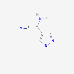 2-Amino-2-(1-methyl-1H-pyrazol-4-yl)acetonitrile