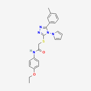 N-(4-ethoxyphenyl)-2-{[5-(3-methylphenyl)-4-(1H-pyrrol-1-yl)-4H-1,2,4-triazol-3-yl]sulfanyl}acetamide