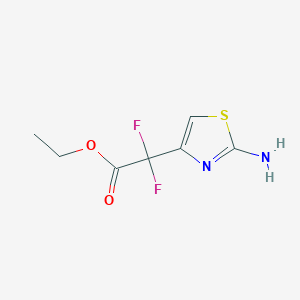 molecular formula C7H8F2N2O2S B2457676 Ethyl 2-(2-amino-1,3-thiazol-4-YL)-2,2-difluoroacetate CAS No. 1555546-92-3