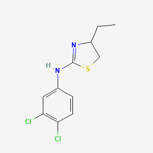 molecular formula C11H12Cl2N2S B2457693 N-(3,4-dichlorophenyl)-4-ethyl-4,5-dihydro-1,3-thiazol-2-amine CAS No. 438030-07-0