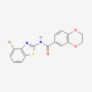 N-(4-bromo-1,3-benzothiazol-2-yl)-2,3-dihydro-1,4-benzodioxin-6-carboxamide