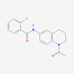 N-(1-acetyl-3,4-dihydro-2H-quinolin-6-yl)-2-fluorobenzamide