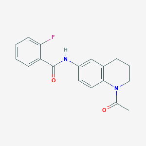 molecular formula C18H17FN2O2 B2457712 N-(1-acetyl-1,2,3,4-tetrahydroquinolin-6-yl)-2-fluorobenzamide CAS No. 941996-76-5