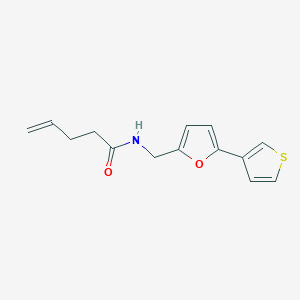 molecular formula C14H15NO2S B2457740 N-{[5-(thiophen-3-yl)furan-2-yl]methyl}pent-4-enamide CAS No. 2097918-85-7