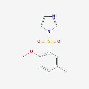 molecular formula C11H12N2O3S B245775 1-[(2-methoxy-5-methylphenyl)sulfonyl]-1H-imidazole 