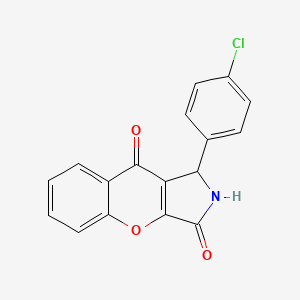 molecular formula C17H10ClNO3 B2457766 1-(4-Chlorphenyl)-1,2-Dihydrochromeno[2,3-c]pyrrol-3,9-dion CAS No. 879450-91-6