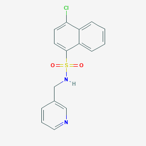 molecular formula C16H13ClN2O2S B245777 4-chloro-N-(3-pyridinylmethyl)-1-naphthalenesulfonamide 