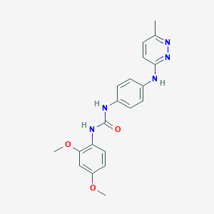 molecular formula C20H21N5O3 B2457777 1-(2,4-Dimethoxyphenyl)-3-(4-((6-methylpyridazin-3-yl)amino)phenyl)urea CAS No. 1172532-18-1