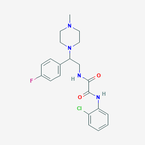 molecular formula C21H24ClFN4O2 B2457782 N1-(2-chlorophenyl)-N2-(2-(4-fluorophenyl)-2-(4-methylpiperazin-1-yl)ethyl)oxalamide CAS No. 898432-17-2