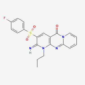 molecular formula C20H17FN4O3S B2457784 3-((4-fluorophenyl)sulfonyl)-2-imino-1-propyl-1H-dipyrido[1,2-a:2',3'-d]pyrimidin-5(2H)-one CAS No. 847179-77-5