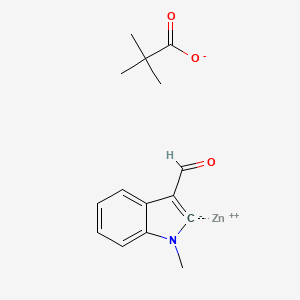 molecular formula C15H17NO3Zn B2457786 zinc;2,2-dimethylpropanoate;1-methyl-2H-indol-2-ide-3-carbaldehyde CAS No. 2021255-90-1