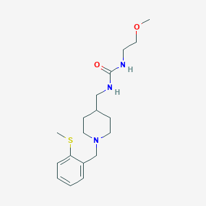 1-(2-Methoxyethyl)-3-((1-(2-(methylthio)benzyl)piperidin-4-yl)methyl)urea