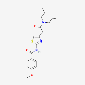 B2457811 N-(4-(2-(dipropylamino)-2-oxoethyl)thiazol-2-yl)-4-methoxybenzamide CAS No. 941947-37-1
