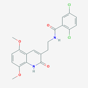 molecular formula C20H18Cl2N2O4 B2457830 2,5-二氯-N-(2-(5,8-二甲氧基-2-氧代-1,2-二氢喹啉-3-基)乙基)苯甲酰胺 CAS No. 904267-64-7