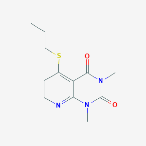 molecular formula C12H15N3O2S B2457844 1,3-dimethyl-5-(propylthio)pyrido[2,3-d]pyrimidine-2,4(1H,3H)-dione CAS No. 899941-09-4