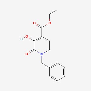 molecular formula C15H17NO4 B2457850 Ethyl 1-benzyl-5-hydroxy-6-oxo-1,2,3,6-tetrahydro-4-pyridinecarboxylate CAS No. 866008-14-2