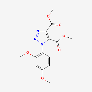 molecular formula C14H15N3O6 B2457852 dimethyl 1-(2,4-dimethoxyphenyl)-1H-1,2,3-triazole-4,5-dicarboxylate CAS No. 895645-44-0