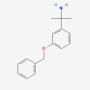 molecular formula C16H19NO B2457854 2-(3-(苯甲氧基)苯基)丙-2-胺 CAS No. 1196733-68-2