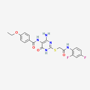 N-(4-amino-2-((2-((2,4-difluorophenyl)amino)-2-oxoethyl)thio)-6-oxo-1,6-dihydropyrimidin-5-yl)-4-ethoxybenzamide