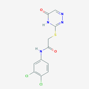 molecular formula C11H8Cl2N4O2S B2457884 N-(3,4-dichlorophenyl)-2-[(5-oxo-4,5-dihydro-1,2,4-triazin-3-yl)sulfanyl]acetamide CAS No. 857491-64-6