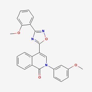 molecular formula C25H19N3O4 B2457906 2-(3-甲氧基苯基)-4-(3-(2-甲氧基苯基)-1,2,4-恶二唑-5-基)异喹啉-1(2H)-酮 CAS No. 1359423-67-8