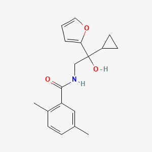 molecular formula C18H21NO3 B2457916 N-(2-cyclopropyl-2-(furan-2-yl)-2-hydroxyethyl)-2,5-dimethylbenzamide CAS No. 1396783-15-5
