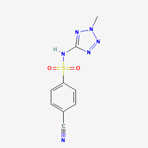 4-cyano-N-(2-methyl-2H-1,2,3,4-tetrazol-5-yl)benzene-1-sulfonamide