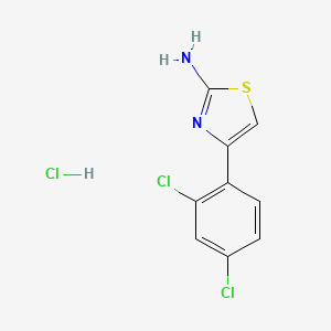 molecular formula C9H7Cl3N2S B2457923 4-(2,4-Dichlorophenyl)thiazol-2-amine hydrochloride CAS No. 938156-56-0