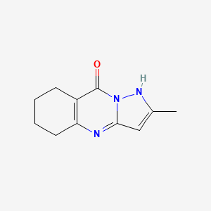 molecular formula C11H13N3O B2457934 2-methyl-4H,5H,6H,7H,8H,9H-pyrazolo[3,2-b]quinazolin-9-one CAS No. 690674-59-0