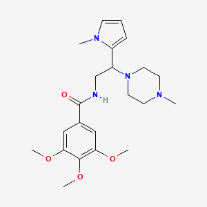 3,4,5-trimethoxy-N-(2-(1-methyl-1H-pyrrol-2-yl)-2-(4-methylpiperazin-1-yl)ethyl)benzamide