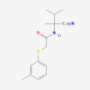 N-(1-cyano-1,2-dimethylpropyl)-2-[(3-methylphenyl)sulfanyl]acetamide