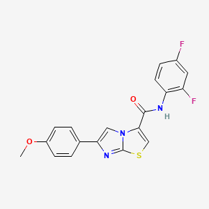 molecular formula C19H13F2N3O2S B2457949 N-(2,4-difluorophenyl)-6-(4-methoxyphenyl)imidazo[2,1-b]thiazole-3-carboxamide CAS No. 1021260-40-1