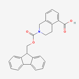 molecular formula C25H21NO4 B2457950 2-[(9H-Fluoren-9-ylmethoxy)carbonyl]-1,2,3,4-tetrahydroisoquinoline-5-car+ CAS No. 1565609-39-3