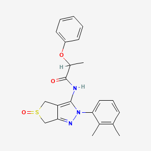 molecular formula C22H23N3O3S B2457951 N-[2-(2,3-dimethylphenyl)-5-oxo-4,6-dihydrothieno[3,4-c]pyrazol-3-yl]-2-phenoxypropanamide CAS No. 1007476-43-8