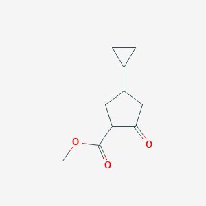 molecular formula C10H14O3 B2457953 Methyl 4-cyclopropyl-2-oxocyclopentane-1-carboxylate CAS No. 2138233-01-7