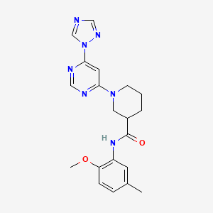 1-(6-(1H-1,2,4-triazol-1-yl)pyrimidin-4-yl)-N-(2-methoxy-5-methylphenyl)piperidine-3-carboxamide