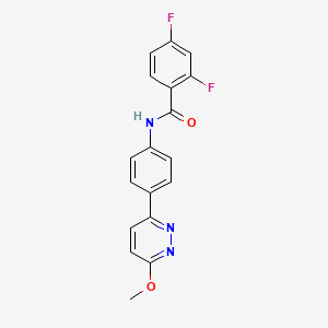 2,4-difluoro-N-[4-(6-methoxypyridazin-3-yl)phenyl]benzamide