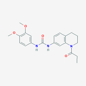 1-(3,4-Dimethoxyphenyl)-3-(1-propionyl-1,2,3,4-tetrahydroquinolin-7-yl)urea