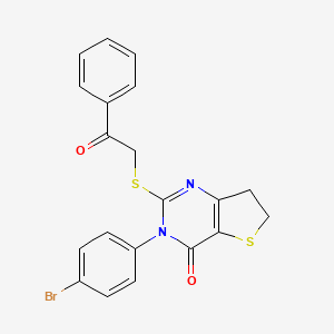 3-(4-bromophenyl)-2-((2-oxo-2-phenylethyl)thio)-6,7-dihydrothieno[3,2-d]pyrimidin-4(3H)-one