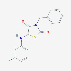 molecular formula C17H16N2O2S B245796 3-Benzyl-5-(3-toluidino)-1,3-thiazolidine-2,4-dione 