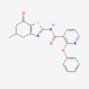 molecular formula C20H17N3O3S B2457961 N-(5-methyl-7-oxo-5,6-dihydro-4H-1,3-benzothiazol-2-yl)-2-phenoxypyridine-3-carboxamide CAS No. 1023463-56-0