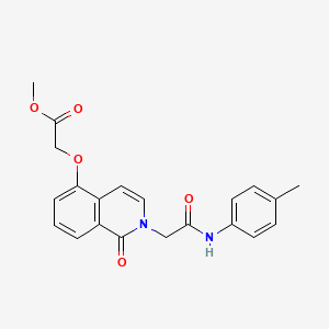molecular formula C21H20N2O5 B2457965 Methyl 2-[2-[2-(4-methylanilino)-2-oxoethyl]-1-oxoisoquinolin-5-yl]oxyacetate CAS No. 868224-91-3
