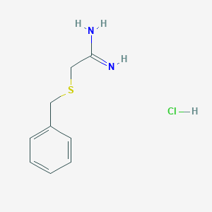 molecular formula C9H13ClN2S B2457969 2-(Benzylsulfanyl)ethanimidamide hydrochloride CAS No. 10378-68-4