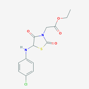 molecular formula C13H13ClN2O4S B245797 Ethyl [5-(4-chloroanilino)-2,4-dioxo-1,3-thiazolidin-3-yl]acetate 