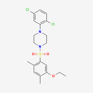 molecular formula C20H24Cl2N2O3S B2457971 1-(2,5-Dichlorophenyl)-4-(5-ethoxy-2,4-dimethylbenzenesulfonyl)piperazine CAS No. 1903296-82-1