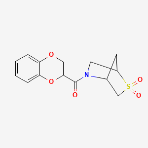 (2,3-Dihydrobenzo[b][1,4]dioxin-2-yl)(2,2-dioxido-2-thia-5-azabicyclo[2.2.1]heptan-5-yl)methanone