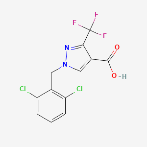 1-[(2,6-Dichlorophenyl)methyl]-3-(trifluoromethyl)pyrazole-4-carboxylic acid