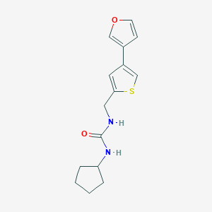 molecular formula C15H18N2O2S B2457986 1-Cyclopentyl-3-[[4-(furan-3-yl)thiophen-2-yl]methyl]urea CAS No. 2380062-93-9